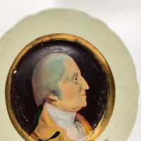 George Washington. Miniatura portretowa. Fajans.